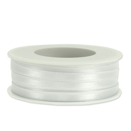 Artikel Presentband dekorationsband i vitt 6mm 50m