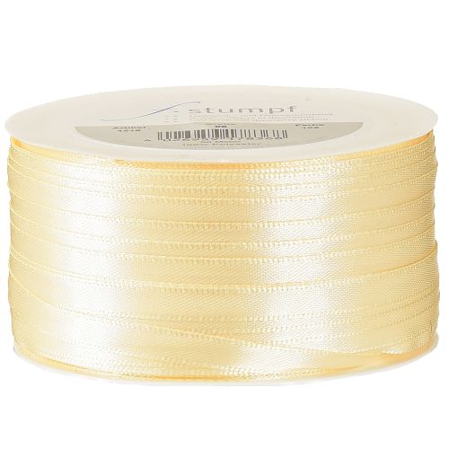 Artikel Presentband krämfärgat dekorativt band satinband 6mm × 50m