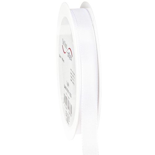 Presentband dekorativt band taftband vitt 15mm 50m