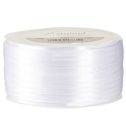 Artikel Presentband dekorativt band satinband vitt 6mm 50m