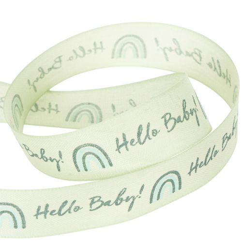 Artikel Presentband Hello Baby dekorband grönt 25mm 16m