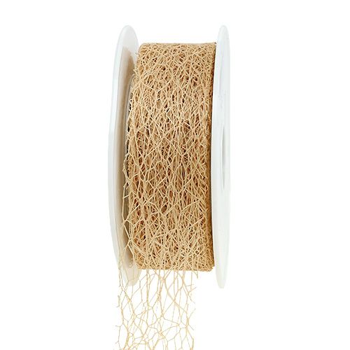 Floristik24 Presentband i karamell 3cm 10m