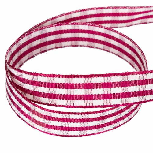 Presentband rutigt rött 15mm