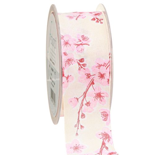 Floristik24 Presentband körsbärsblom tyg band Hanami 40mm 20m