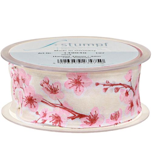Artikel Presentband körsbärsblom tyg band Hanami 40mm 20m