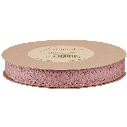 Artikel Presentbandspapper gammalrosa flätat pappersband 20mm 10m