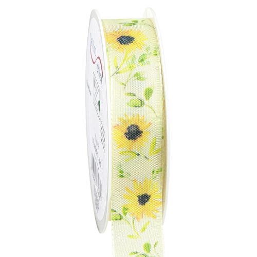 Artikel Presentband solros sidenband gult 25mm 18m
