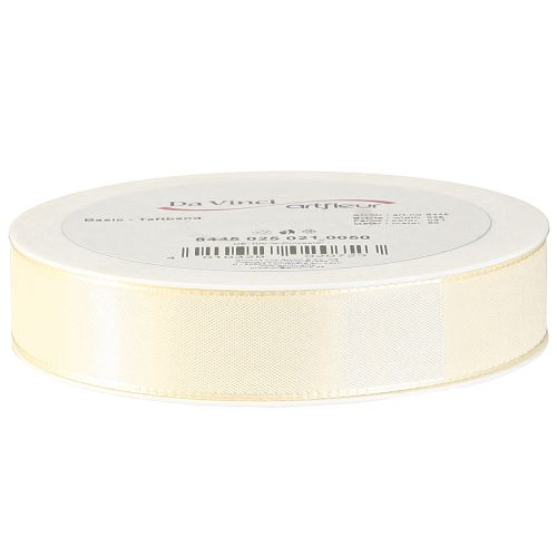 Artikel Presentband och dekorband krämfärgat taftband 25mm 50m