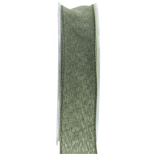Floristik24 Presentband grönt matt 25mm 20m