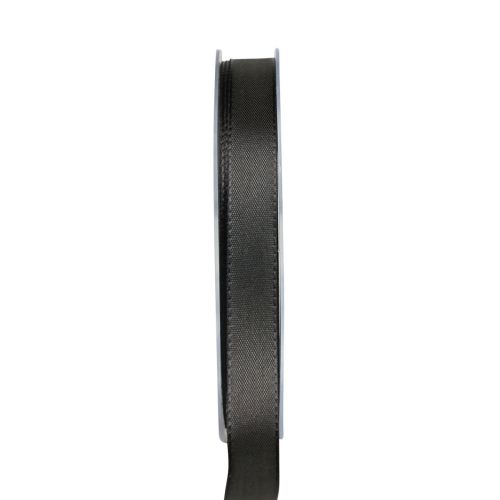 Presentband svart sorgeblommigt dekorband 15mm 50m
