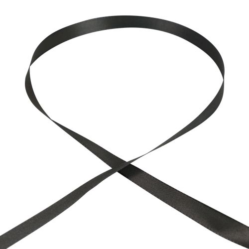 Artikel Presentband svart sorgeblommigt dekorband 15mm 50m