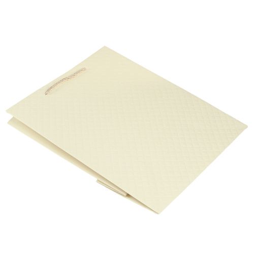Artikel Presentpåse papper presentpåse kräm 26×12×32cm 1 st