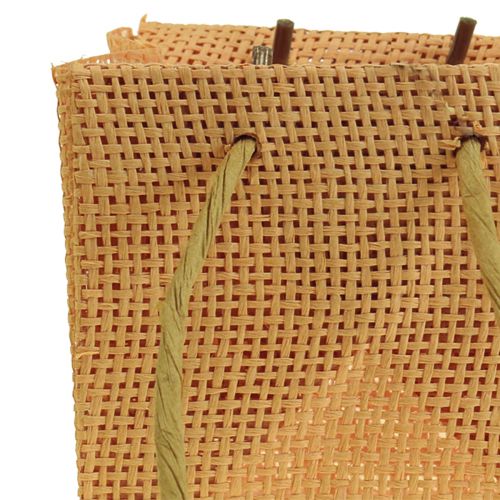 Artikel Presentpåsar vävda med handtag vanilj orange rosa 10,5cm 12 st