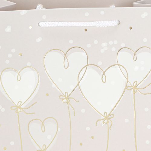 Artikel Presentpåse “just gift” presentpåse med handtag beige 18×10×23cm 2st