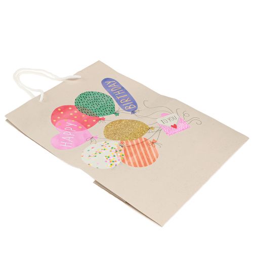 Artikel Presentpåse “Happy Birthday” födelsedagspåse papper 26×14×36cm 2st
