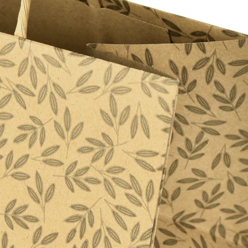 Artikel Presentpåse papper naturbruna blad 20×10×10 cm 6 st