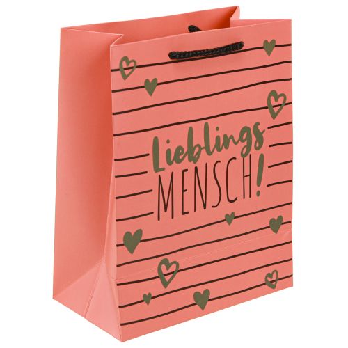 Floristik24 Presentpåse med hjärtan “Favoritperson” papper 18×10×23cm 2st