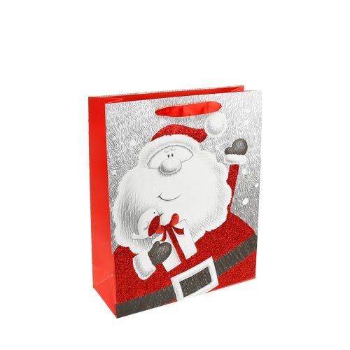 Floristik24 Presentpåse med jultomten 24cm x18cm x 8cm