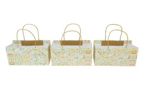 Artikel Presentpåse med handtag presentpåse mönstrad 24×12×12cm 6st