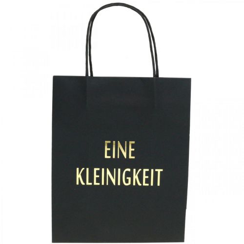 Floristik24 Presentpåsar papper "A little something" svart 20×11×25cm 6st