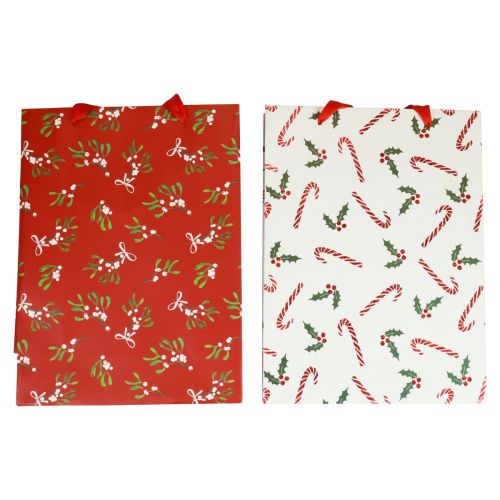 Floristik24 Presentpåsar jul stor presentpåse presentpåse 26×32×10cm 2st