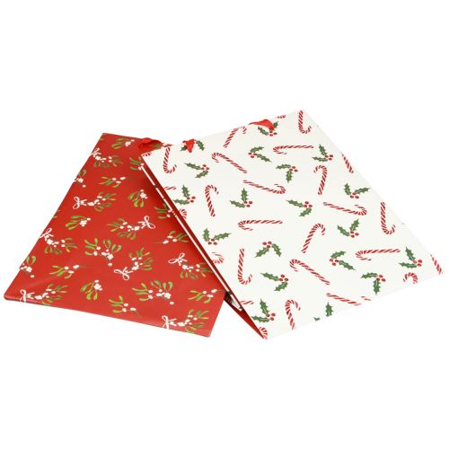 Floristik24 Presentpåsar jul stor presentpåse presentpåse 26×32×10cm 2st