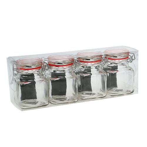 Floristik24 Kryddburkar med märkningsfält Ø4cm H7cm 4st
