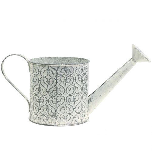 Planteringskärl vattenkanna galvaniserad krämtvättad Ø13cm H13cm | Floristik24.se
