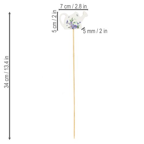 Artikel Vattenkanna dekorativa pålar för buketter och balkongblomsterdekorationer, 34 cm, 8 stycken