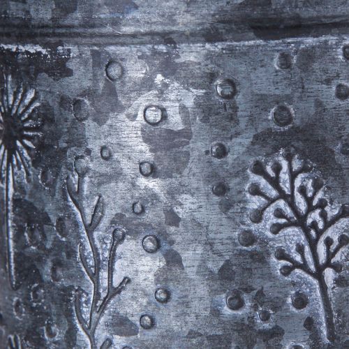 Artikel Vattenkanna metalldekor grå blommor svart Ø13cm H13cm