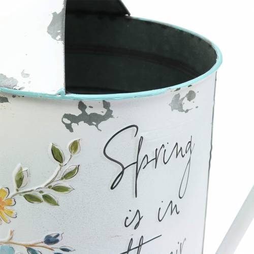 Floristik24 Dekorativ vattenkanna med blommönster och talemetall Ø21,5cm H43cm