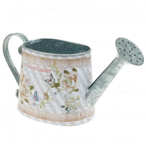 Floristik24 Dekorativ vattenkanna metallplanter kruka sommardekoration H15,5cm
