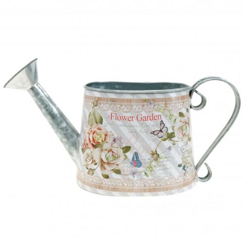 Floristik24 Dekorativ vattenkanna metallplanter kruka sommardekoration H15,5cm