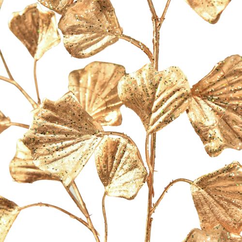 Gingko gren dekorativ konstgjord växt brons glitter 84cm