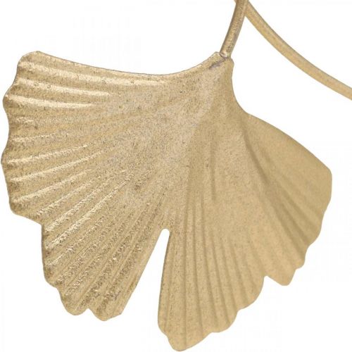 Floristik24 Ginkgo blad metall dekoration gyllene dekorativ plugg 14cm 12 st