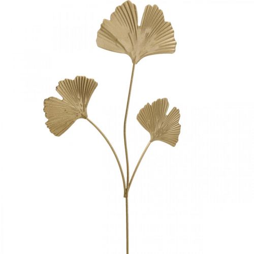 Floristik24 Ginkgo gren metall dekorativ plugg Ginkgo Golden 14×28cm 6 st