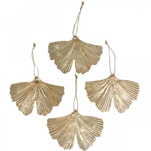 Floristik24 Ginkgo bladhänge Ginkgo vintage dekorativ metall 15×11cm 4 st