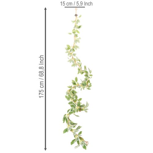 Konstgjord girlang med brokiga blad, 175 cm | Floristik24.se