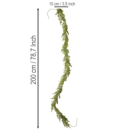 Konstgjord grangirlang för dörrar och fönster, 200 cm | Floristik24.se