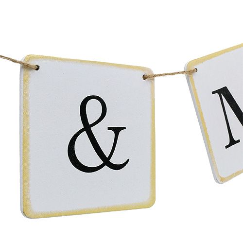 Floristik24 Garland "Mr & Mrs" 85cm vit 1 st