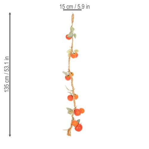 Artikel Konstgjord tomatgirlang, dekorativ vinranka, naturtroget vardagsrumsdekor, 135 cm