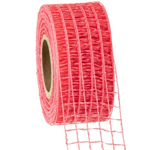 Floristik24 Meshtejp 4,5cm x 10m rosa