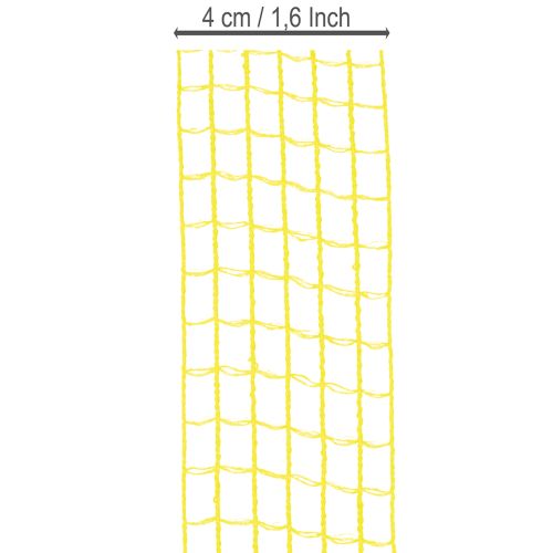 Gult nätband, 4,5 cm, presentband för kreativ dekoration | Floristik24.se