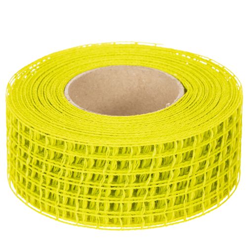 Gult nätband, 4,5 cm, presentband för kreativ dekoration | Floristik24.se