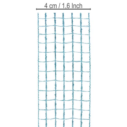 Dekorativt band, rutband, 4,5 cm brett, blått, för pysselprojekt, 10 m | Floristik24.se