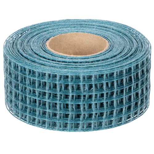 Dekorativt band, rutband, 4,5 cm brett, blått, för pysselprojekt, 10 m | Floristik24.se