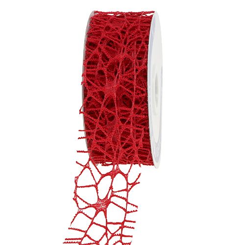 Floristik24 Rutband röd 40mm 10m