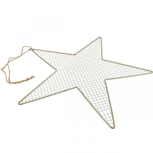 Artikel Metal Star Mesh Deco Star Metal Deco Guld Ø57cm