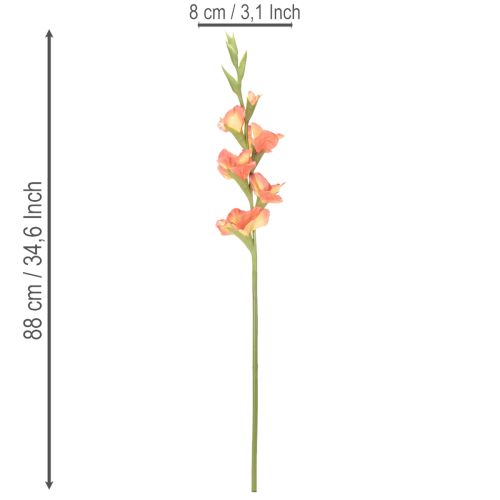 Konstgjorda gladioler med många blommor till en bukett, 88 cm | Floristik24.se