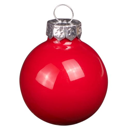 Artikel Glasjulkulor röd emaljlook mini Ø3cm 22 st